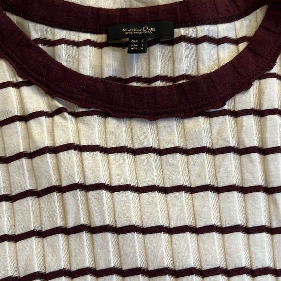 Burgundy size M massimo Dutti long sleeve shirt - Picture 2 of 2